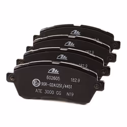 ATE 13.0460-2605.2 Brake pad set not prepared for wear warning indicator, excl. wear warning contact with accessories FORD: FIESTA 6, KA+ Hatchback