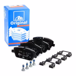 Brake pad set; ATE; prepared for wear warning indicator, excl. wear warning contact with brake caliper screws with accessorie ...