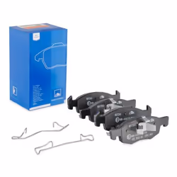 Brake pad set; ATE; with acoustic wear warning with accessories; for VAUXHALL, OPEL; 1605280, 95517028, 1605280, 95517028