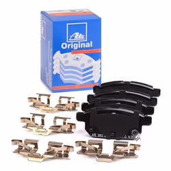 Brake pad set; ATE; with acoustic wear warning with anti-squeak plate with accessories; for SUZUKI; 5580052R00, 5580052R01, 5 ...