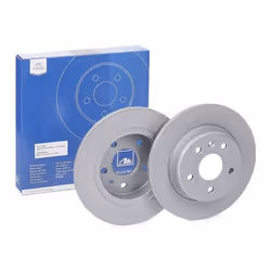 Brake disc; ATE; 264,0 10,0 5 105,0 solid Coated; for VAUXHALL, OPEL, CHEVROLET; 13509119, 13514612, 13509119, 13514612