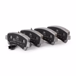 Brake pad set; ATE; with integrated wear warning contact with brake caliper screws with accessories; for PEUGEOT, CITROËN, FI ...