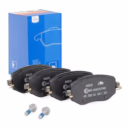 Brake pad set; ATE; not prepared for wear warning indicator, excl. wear warning contact with brake caliper screws; for RENAUL ...
