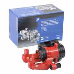 Brake caliper; ATE; red without holder; for AUDI, VOLKSWAGEN, VW; 5G0615423B, 5G0615423BX