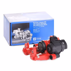 Brake caliper; ATE; red without holder; for AUDI, VOLKSWAGEN, VW; 5G0615424B, 5G0615424BX