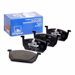 Brake pad set; ATE; not prepared for wear warning indicator, excl. wear warning contact; for SEAT, VOLKSWAGEN, AUDI, SKODA, V ...