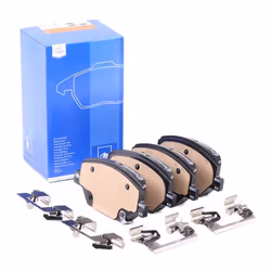 Brake pad set; ATE; with acoustic wear warning with accessories; for VAUXHALL, OPEL; 84120877, 84120877