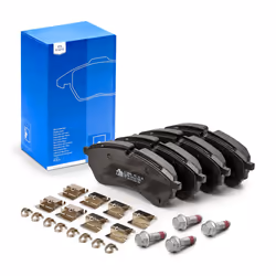 Brake pad set; ATE; prepared for wear warning indicator, excl. wear warning contact with brake caliper screws with accessorie ...