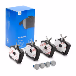 Brake pad set; ATE; Ceramic; excl. wear warning contact, not prepared for wear warning indicator with brake caliper screws; f ...