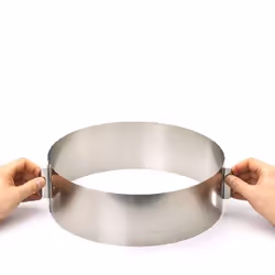 GEFU TONDO XXL, Cake ring, Round, Stainless steel, Stainless steel, 100 mm