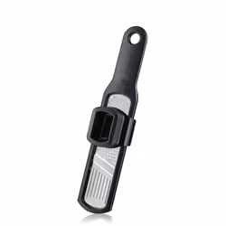 GEFU 50472, Flat grater, Black, Stainless steel, Plastic, Stainless steel, Plastic, Hanging loop, 230 mm
