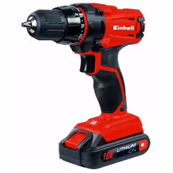 Einhell TC-CD 18-2 Li, Pistol grip drill, Keyless, Red, 1 cm, 1250 RPM, 1 cm