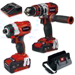 Einhell Power Tool Set Combi Drill Impact Driver BRUSHLESS Kit Power X-Change