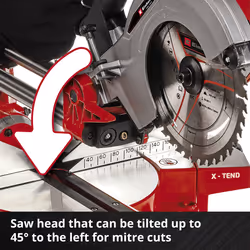 Einhell Cordless Sliding Mitre Saw 210mm 36V Drag TE-SM 36/210 Li BODY ONLY - Additional view 6