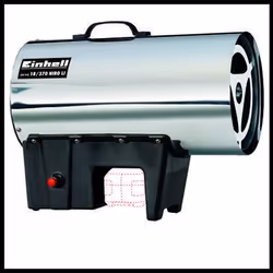 Einhell GE-HG 18/370 Niro Li-Solo D/AT Hot air gun Black, Stainless steel