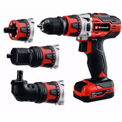 Einhell TE-CD 12/1 3X-Li +39, Pistol grip drill, Brushed, Black, Red, 1 cm, 1400 RPM, 1 cm
