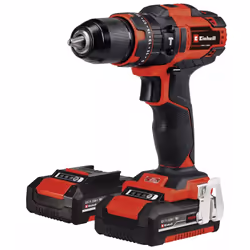 Einhell TE-CD 18/40, Pistol grip drill, Keyless, Brushed, Black, Red, 1.3 cm, 24000 RPM