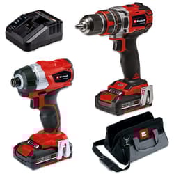 Einhell Cordless Combi Drill and Impact Driver Brushless Set Inc Battery Charger