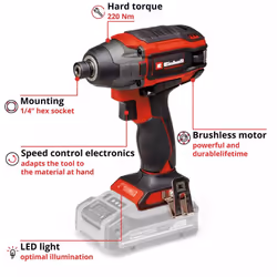 Einhell TP-CI 18/220 Li BL 2900 RPM Black, Red - Additional view 8