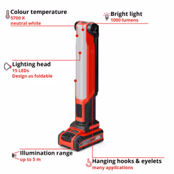 Einhell Cordless Work Light LED Lamp 18V 1000lm 5700K TE-CL 18/1000 S Li Power X-Change - Body Only