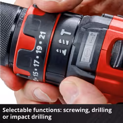 Einhell TE-CD 18/44 Li-i 24000 RPM 1.59 kg Black, Red - Additional view 4