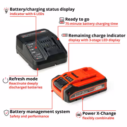 Einhell 4.0Ah PLUS Battery And Charger Power X-Change Starter Kit