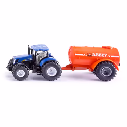 Siku Tractor with single axle vacuum tanker, Tractor model, 3 yr(s), Metal, Plastic, Black, Blue, Red