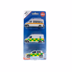 Siku Childrens Ambulance Toy Vehicles 3 Pack Gift Set