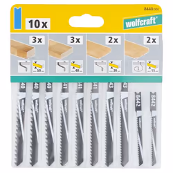 wolfcraft GmbH 8440000 jigsaw/scroll saw/reciprocating saw blade Jigsaw blade High carbon steel (HCS) 10 pc(s)
