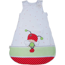 Herding Baby Best Baby-Sleeping Bag, Lady Bug Motif, 70 cm, Allround Zipper and Snap Buttons, White
