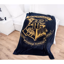 HERDING Harry Potter throw blanket 150 x 200 cm Polyester Black, Gold