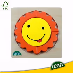 Lena Wooden Puzzle Sun, 5 pc(s), Flora, 1.5 yr(s)