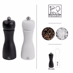 Peugeot Tahiti Duo Noir Pepper and Blanc Salt Mill Set, 20cm - Additional view 8