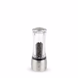Peugeot Daman, Pepper grinder, Black, Stainless steel, Transparent, Acrylic, Stainless steel, 160 mm