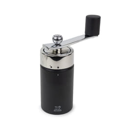 Peugeot - Isen Manual Nutmeg Mill with Crank handle - Beechwood and Stainless Steel  Black  16 cm