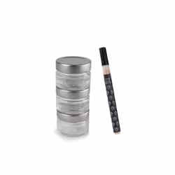 - Spice Vials - 3 Empty Glass Reservoirs + White Erasable Felt - for Maestro Pepper Mill - Dishwasher Safe