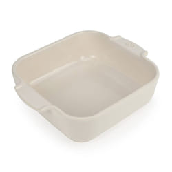 Peugeot - Appolia Square Oven Dish - Ceramic Baker with Handles - Ecru  6.5 x 2 inches