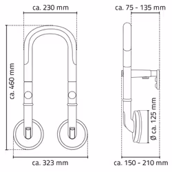 RIDDER Accessibility Aid For Bathtubs Anti Slip Entry Aid Handle Bathroom