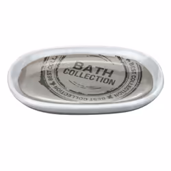 Soap Dish Ceramic Bathroom Shower Soap Holder - Grey