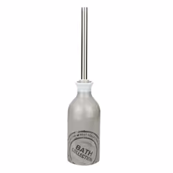 Toilet Brush and Holder Ceramic Bathroom - Grey