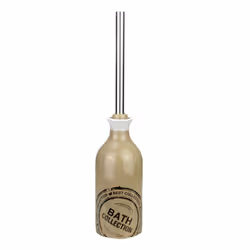 Toilet Brush and Holder Ceramic Bathroom - Beige