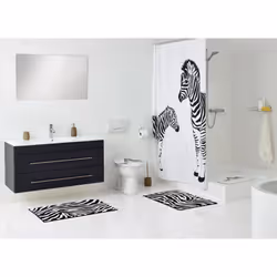 RIDDER Zebra Non-slip bath mat Black, White