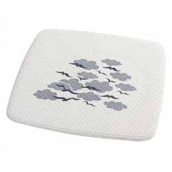 RIDDER Mat Helgoland White and Blue Bathroom Washroom Pad Bath Mat Shower Mat - shower mat