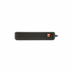 Brennenstuhl 1150403 4 Way Extension Socket 1.5m Lead Black