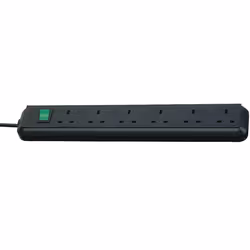 Brennenstuhl 1159503, 1.5 m, Indoor, BS 1363, IP20, Polycarbonate (PC), Black
