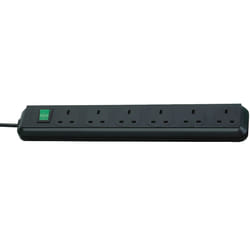 Brennenstuhl 1159503 power extension 1.5 m 6 AC outlet(s) Indoor Black