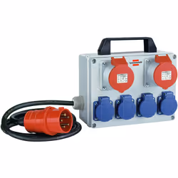 - For universal outdoor use and use on sites. IP 44. - Solid. break-resistant plastic housing. jet-water protected. - Equippe ...
