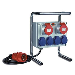 Brennenstuhl 1153750 power extension 2 m 6 AC outlet(s) Black, Blue, Red, Silver