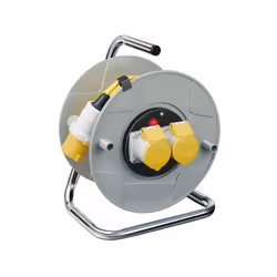 Brennenstuhl 1098743 Extension Cable Reel 25 Metre 110V 16 Amp 2 Socket With Cut Out