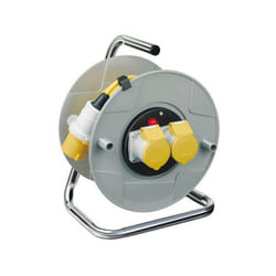 Brennenstuhl 1098743 Extension Cable Reel 25 Metre 110V 16 Amp 2 Socket With Cut Out